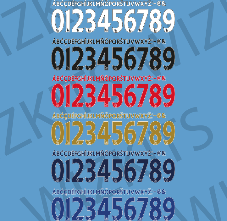 Custom 07-13 Premier League Flock Nameset | Your Name & Number - Wizkits