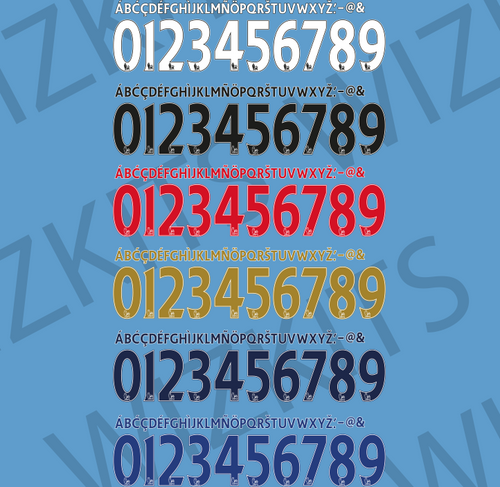 Custom 07-13 Premier League Flock Nameset | Your Name & Number - Wizkits