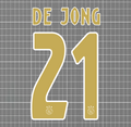 De Jong #21 Ajax 2018/19 Away Nameset
