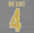 De Ligt #4 Ajax 2018/19 Away Nameset Blockout HTV