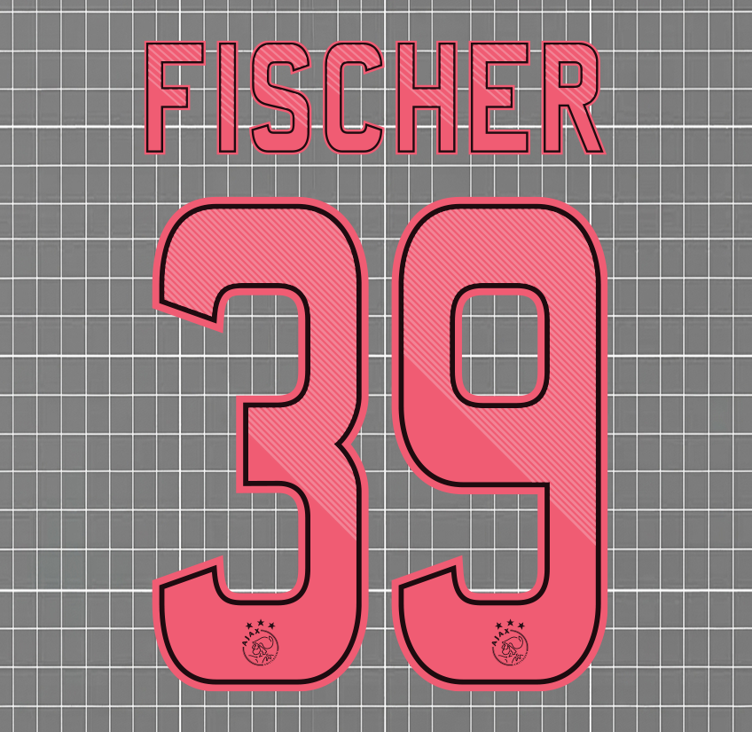Fischer #39 Ajax 2013/14 Away Nameset