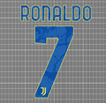 Ronaldo #7 Juventus 2021/22 Away Nameset - Wizkits