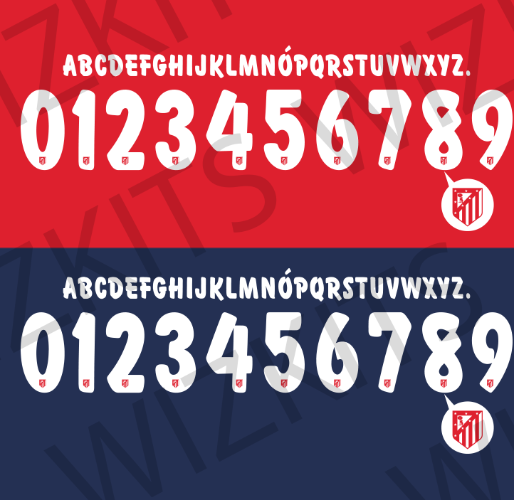 Atlético Madrid 2015/16 Custom Nameset Blockout HTV