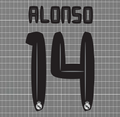 Alonso #14 Real Madrid 2010-11 Home Nameset - Wizkits