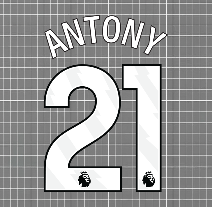 Antony #21 Manchester United 2022-25 Home Nameset Blockout HTV