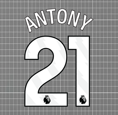 Antony #21 Manchester United 2022-25 Home Nameset Blockout HTV
