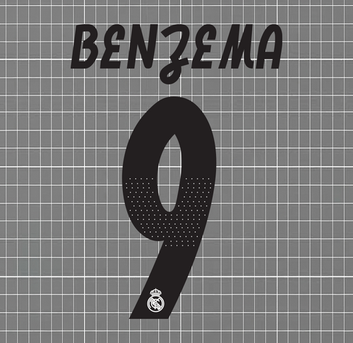 Benzema #9 Real Madrid 2018/19 UCL Home Nameset - Wizkits
