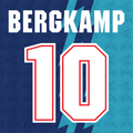 Bergkamp #10 Arsenal 1995/96 Home Nameset Flock