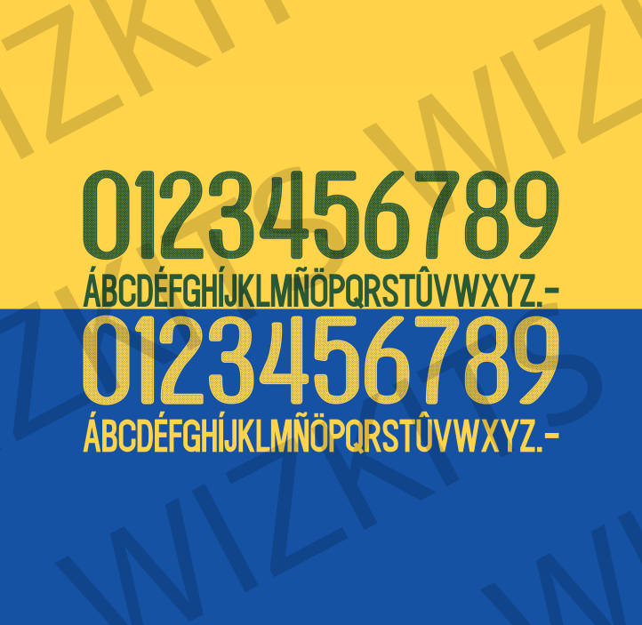 Brasil 2010 Custom Nameset Blockout HTV
