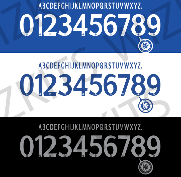 Chelsea 2013/14 Custom Nameset Blockout HTV