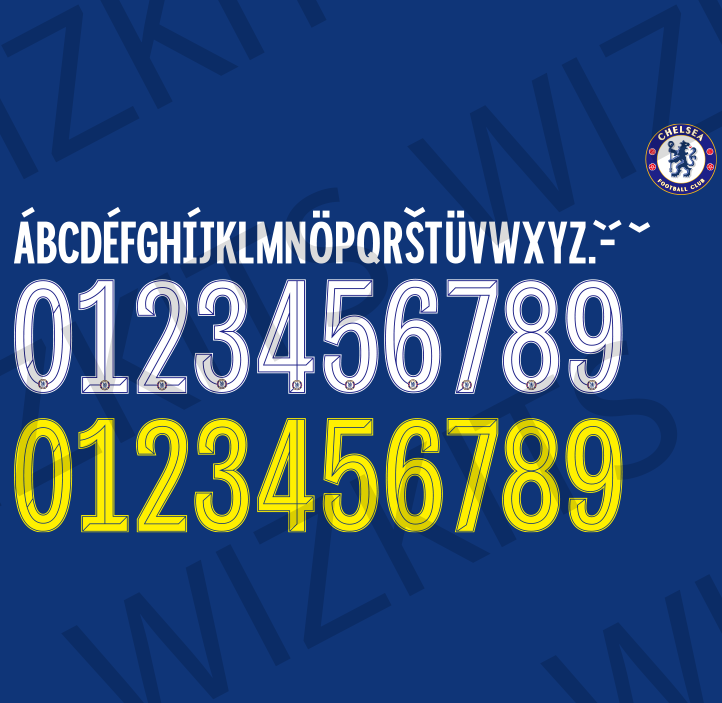 Chelsea 2019-21 Custom Nameset Blockout HTV
