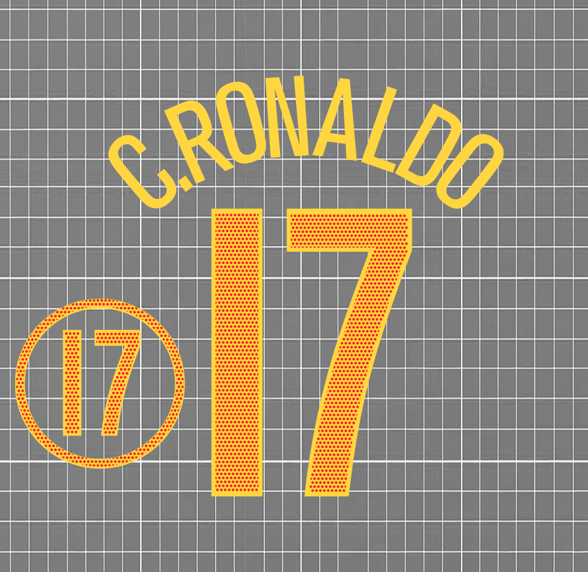 C.Ronaldo #17 Manchester United 2004 Nameset Blockout HTV