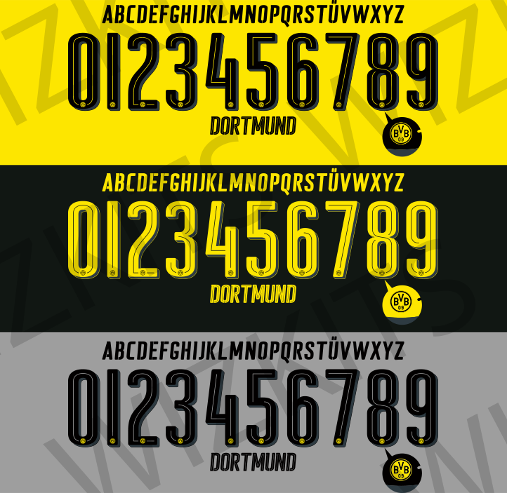 Custom 2016-18 Borussia Dortmund Nameset | Your Name & Number - Wizkits