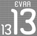 Evra #13 France 2010 Home Nameset DTF