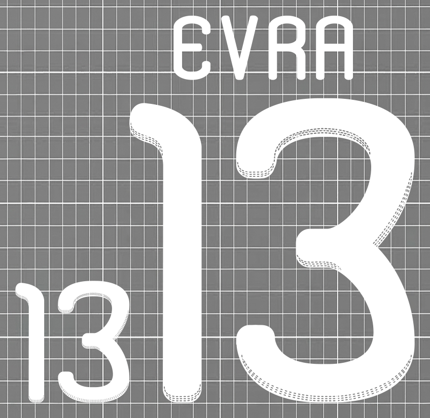 Evra #13 France 2010 Home Nameset DTF