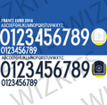 France Euro 2016 Custom Nameset Blockout HTV