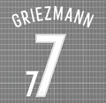 Griezmann #7 France 2016 Home Nameset - Wizkits