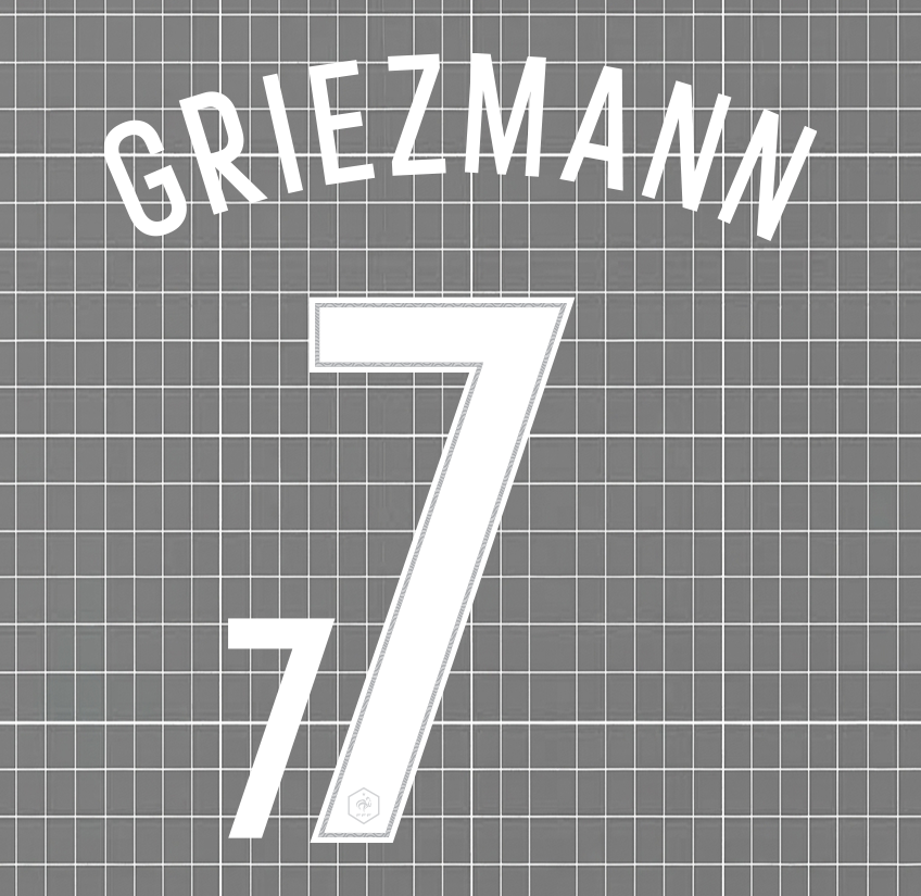 Griezmann #7 France 2016 Home Nameset - Wizkits
