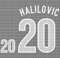Halilović #20 Croatia 2012 Away Nameset DTF