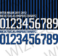 Inter Milan 2011/12 Custom Nameset Blockout HTV