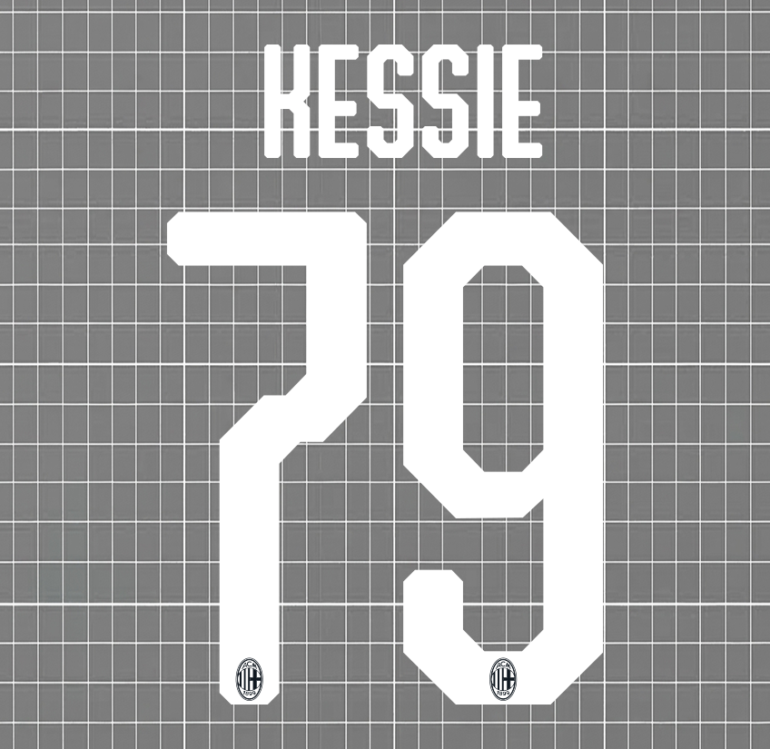 Kessié #79 AC Milan 2019/20 Home Nameset Blockout HTV