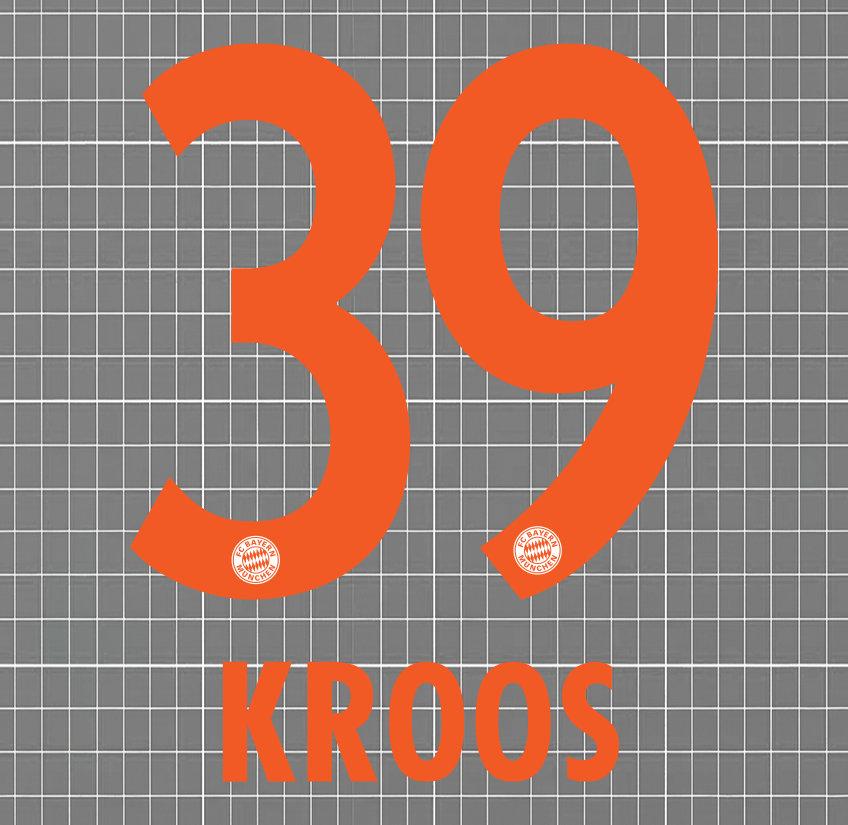 Kroos #39 Bayern München 2012/13 Away Nameset Blockout HTV