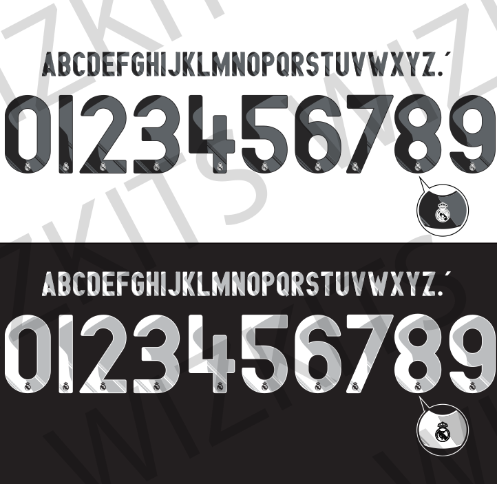 Real Madrid 2009/10 Custom Nameset Blockout HTV