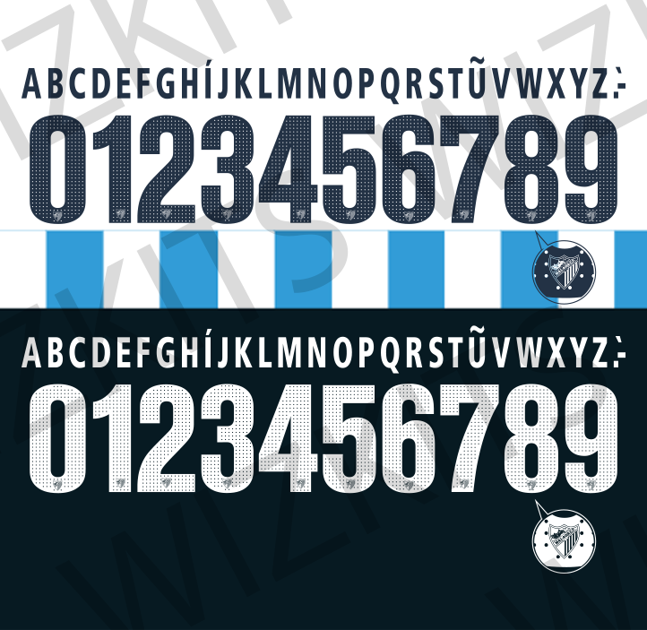 Málaga CF 2012/13 Custom Nameset Blockout HTV