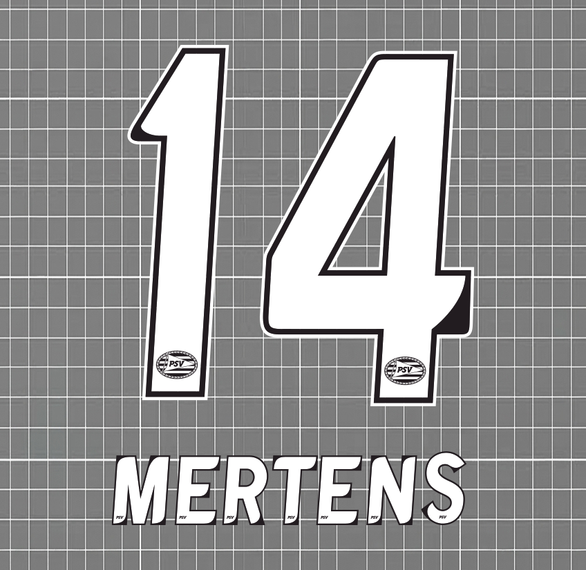 Mertens #14 PSV 2010-13 Home Nameset