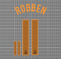 Robben #11 Netherlands 2012 Away Nameset