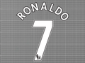 Ronaldo #7 Manchester United 2007-09 Nameset Flock