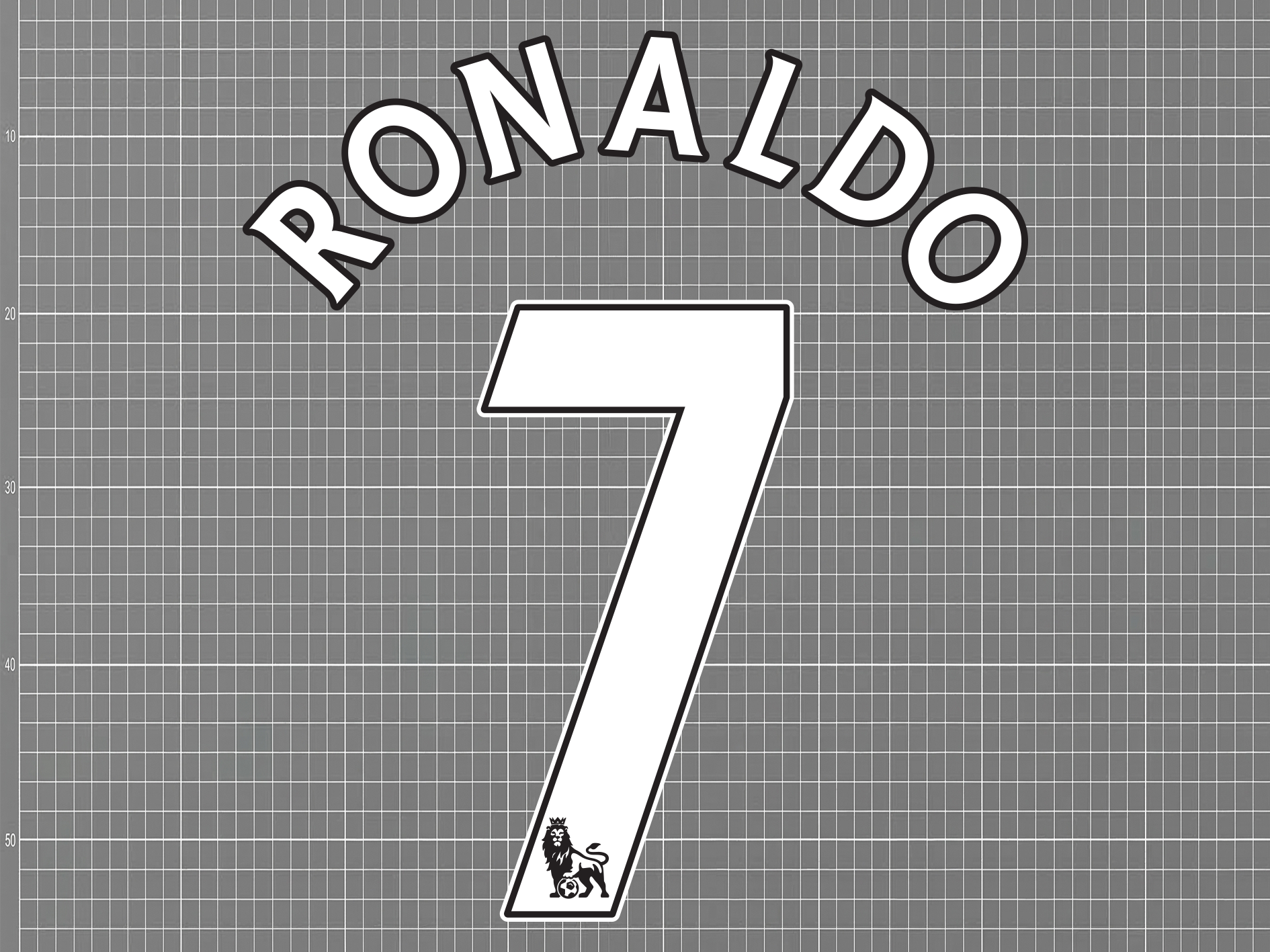 Ronaldo #7 Manchester United 2007-09 Nameset Flock