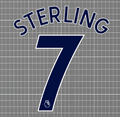 Sterling #7 Manchester City 2017-19 & 2020-21 Home Nameset