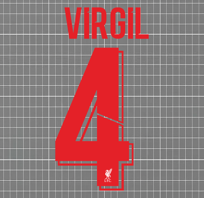 Virgil van Dijk #4 Liverpool 2020/21 Third Nameset Blockout HTV