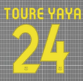 Yaya Touré #24 Barcelona 2007/08 Nameset Blockout HTV Home & Away